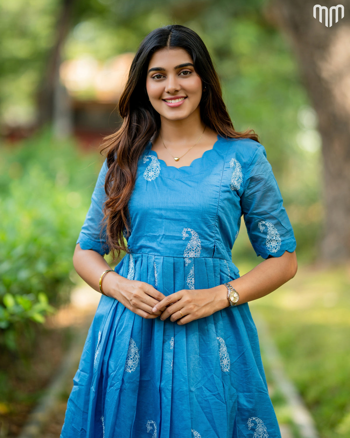 Tivra_Grey Chanderi Maternity Maxi with Full Cotton Lining