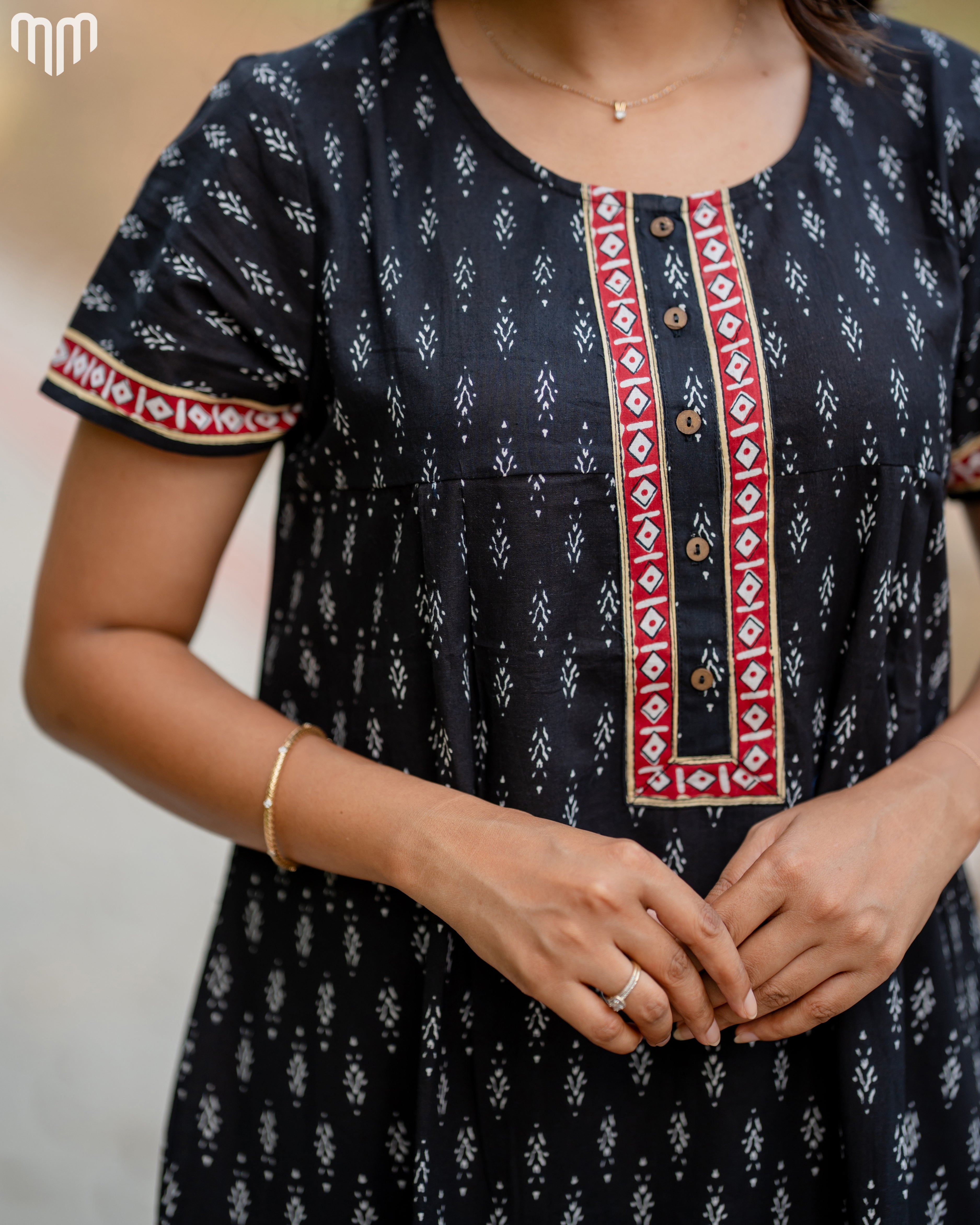 Kaira Cotton Essential Button-Up Nighty