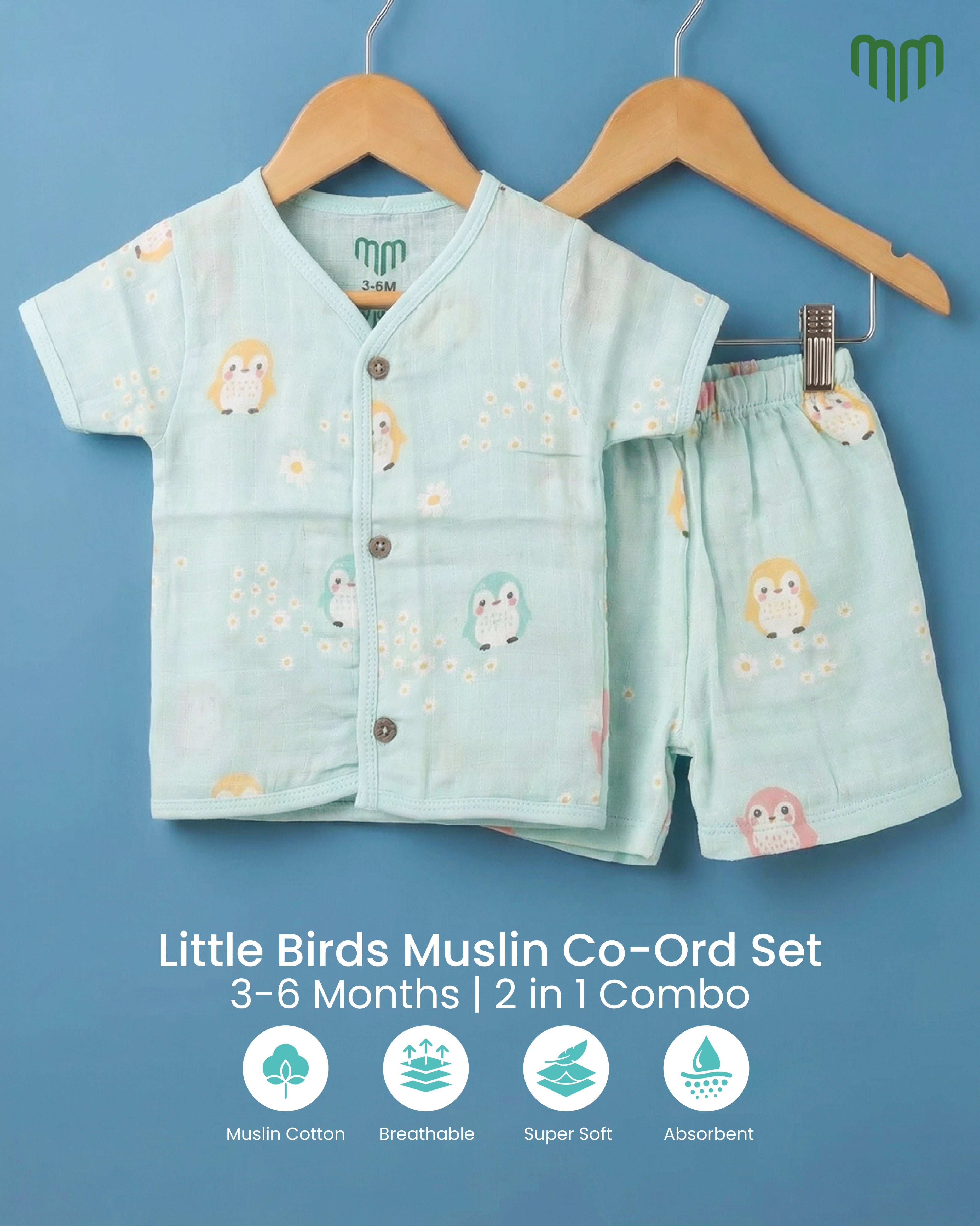 Little Birds Muslin Co-ord set
