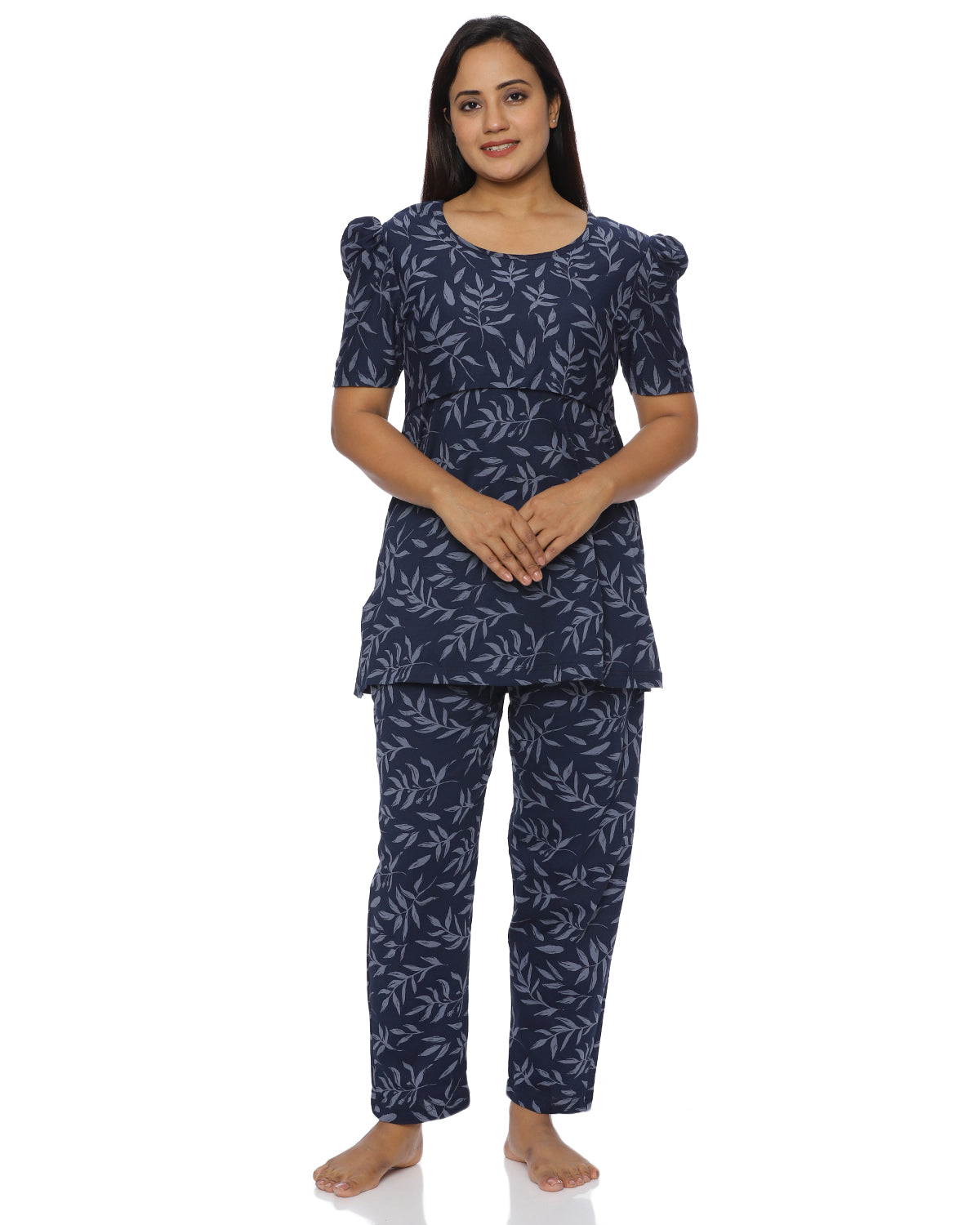 Navy Era Zipless Feeding Pant Set