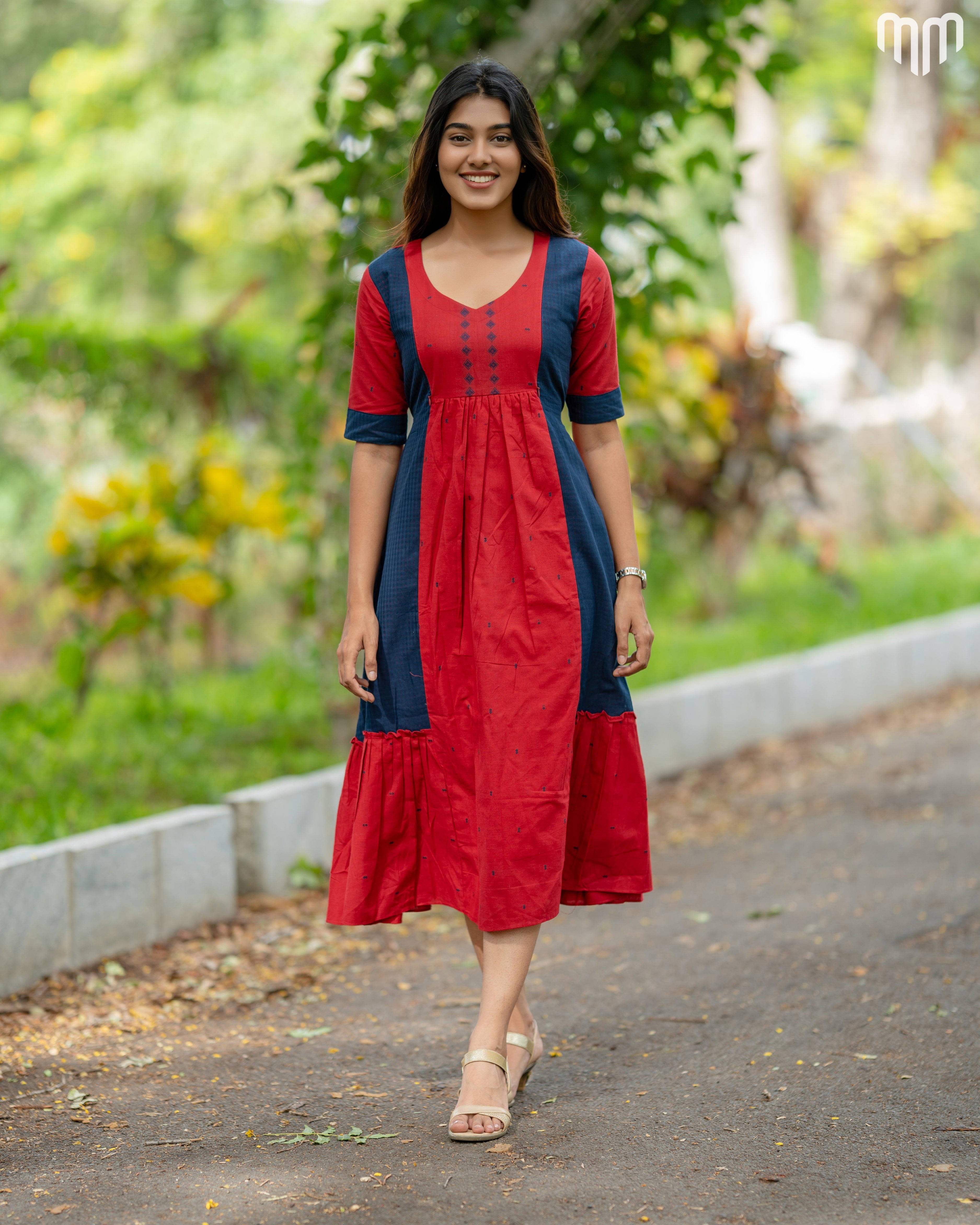 Mysha Handloom Cotton Maternity Maxi
