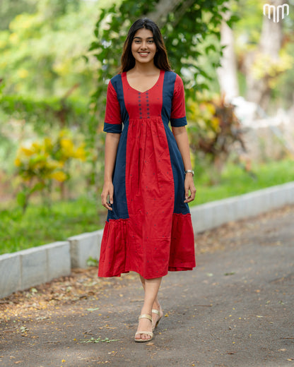 Mysha Handloom Cotton Maternity Maxi