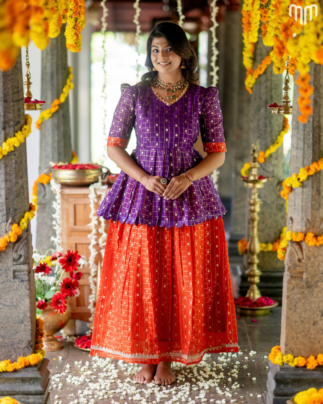 Kulazhi_V1 Silk Maternity Maxi with Full Cotton Lining