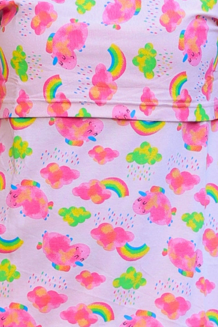 Unicorn Zipless Feeding Pant Set