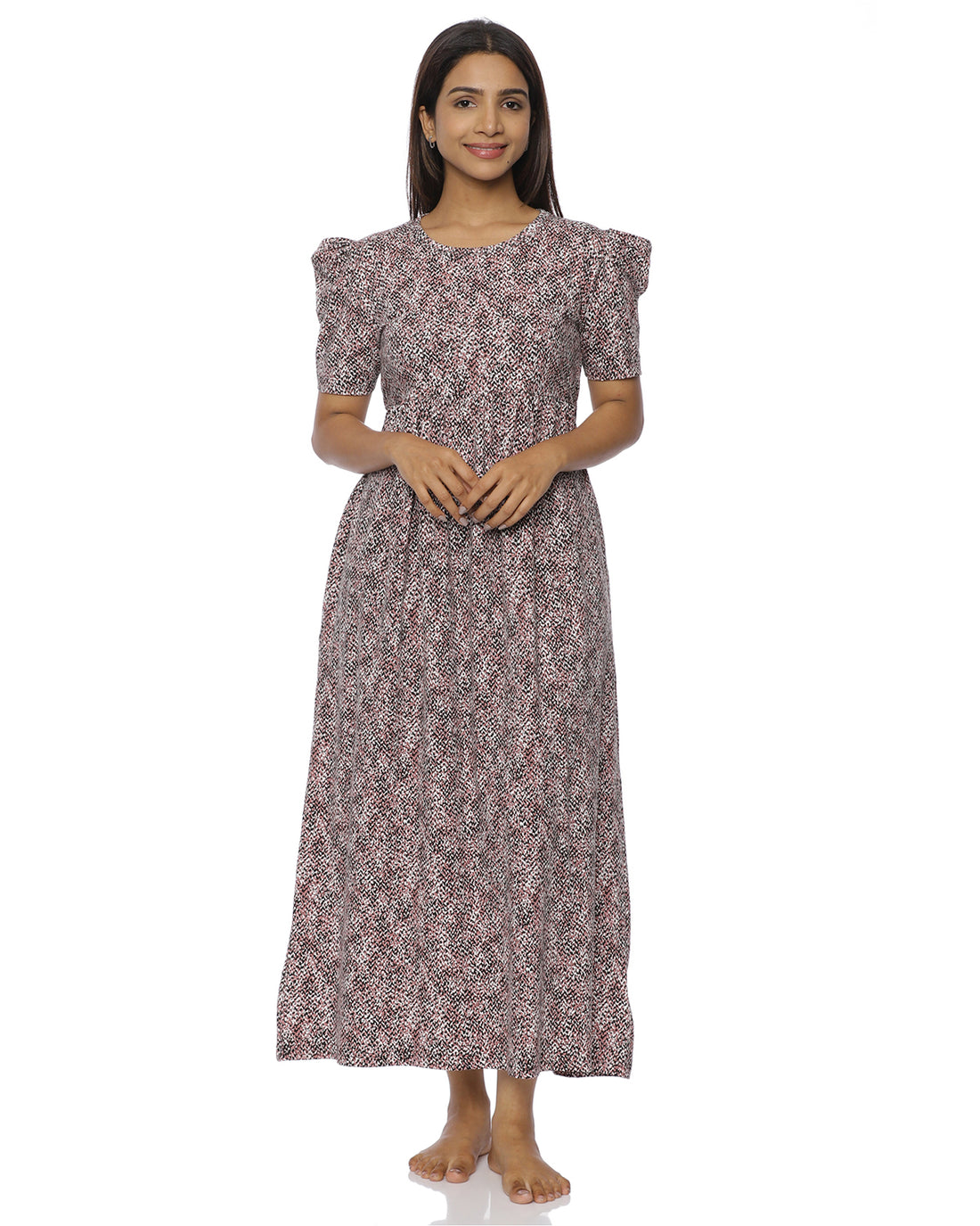 Sahara | Casual Non-Maternity Loungewear - Puff Sleeve | Full Length