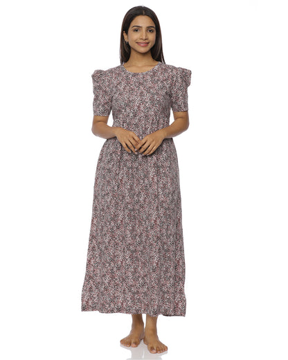 Sahara | Casual Non-Maternity Loungewear - Puff Sleeve | Full Length