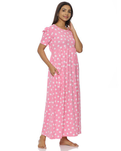 Ranchi | Casual Non-Maternity Loungewear - Puff Sleeve | Full Length