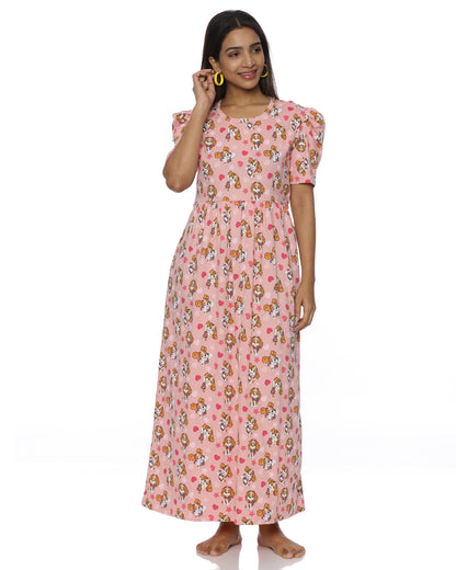 Puppy | Casual Non-Maternity Loungewear - Puff Sleeve | Full Length