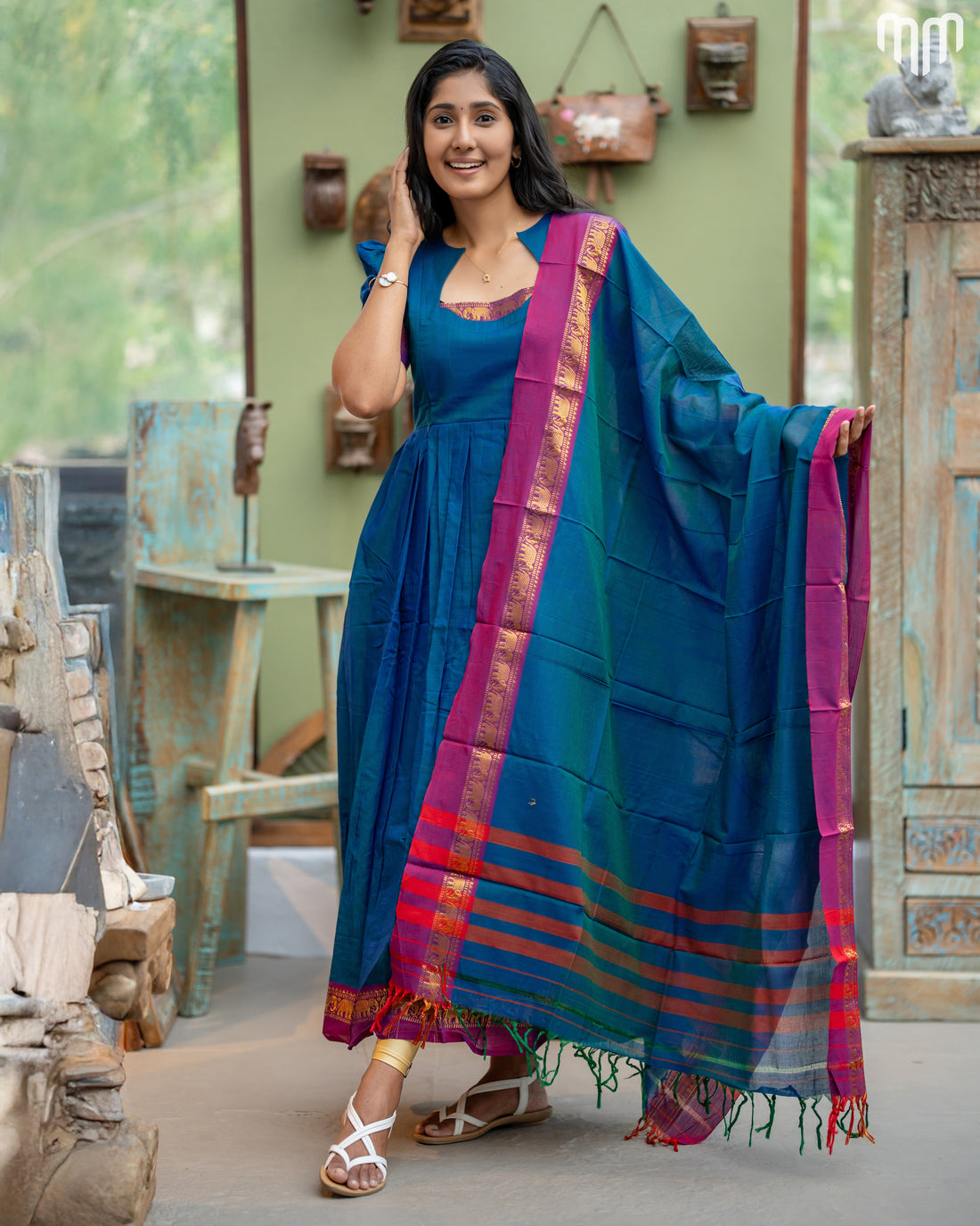 Narayanapet_V1 Maternity Maxi With Dupatta