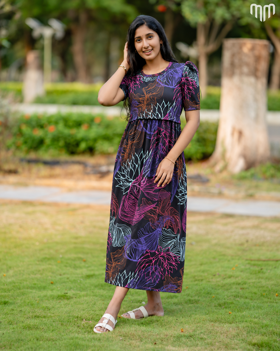 Midnight Petal Bloom Zipless Maternity Loungewear – Full Length - product image 1 | MMWEAR