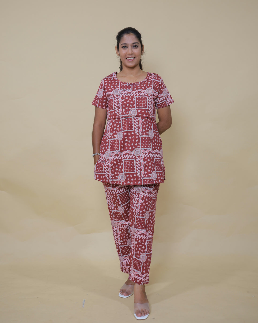 Kashvi  Zipless Feeding Pant Set