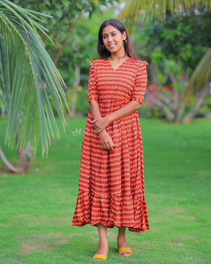 Saanvi | Maternity Maxi with Full Lining [Double Side Zips]