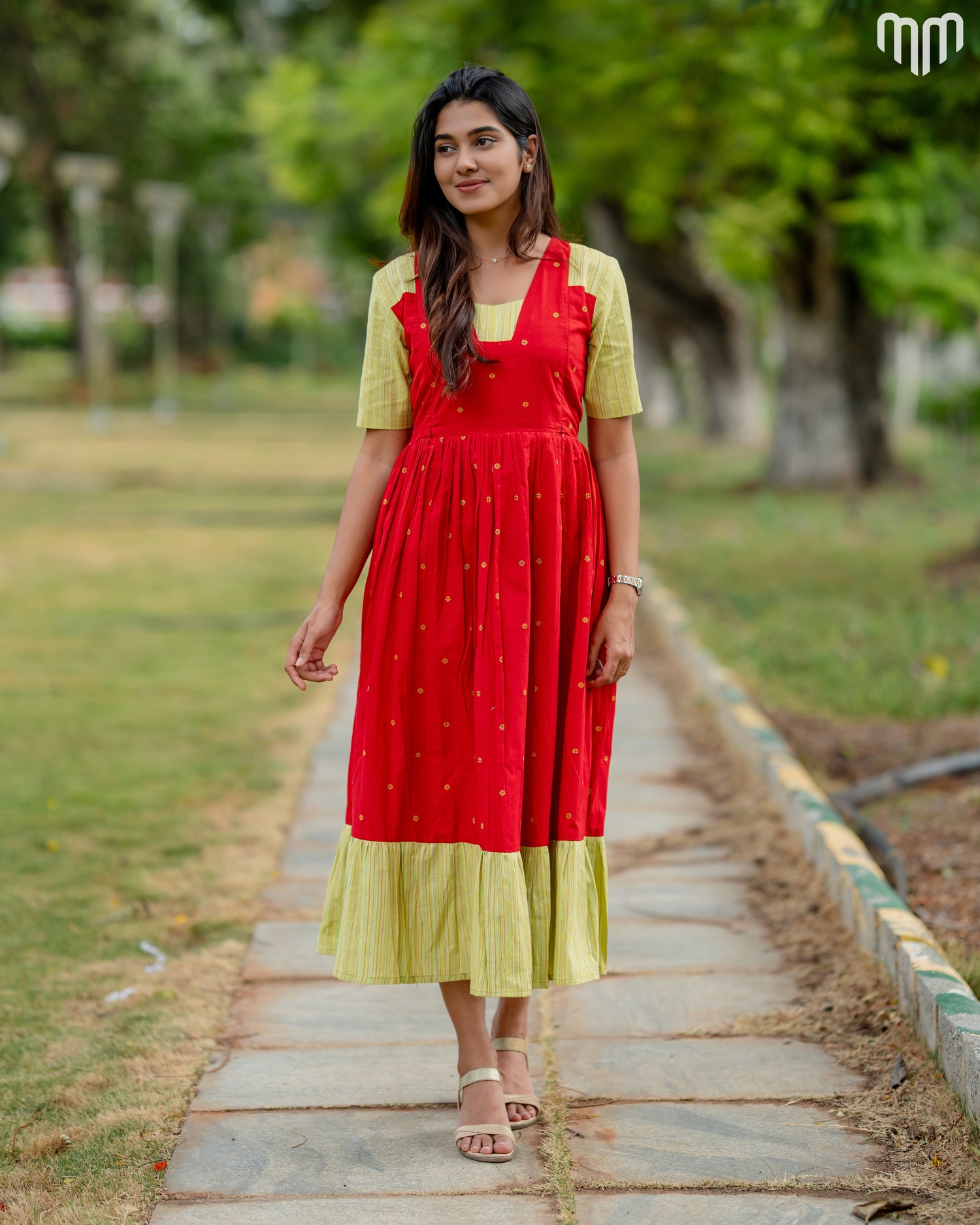 Anjala Handloom Cotton Maternity Maxi