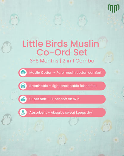 Little Birds Muslin Co-ord set