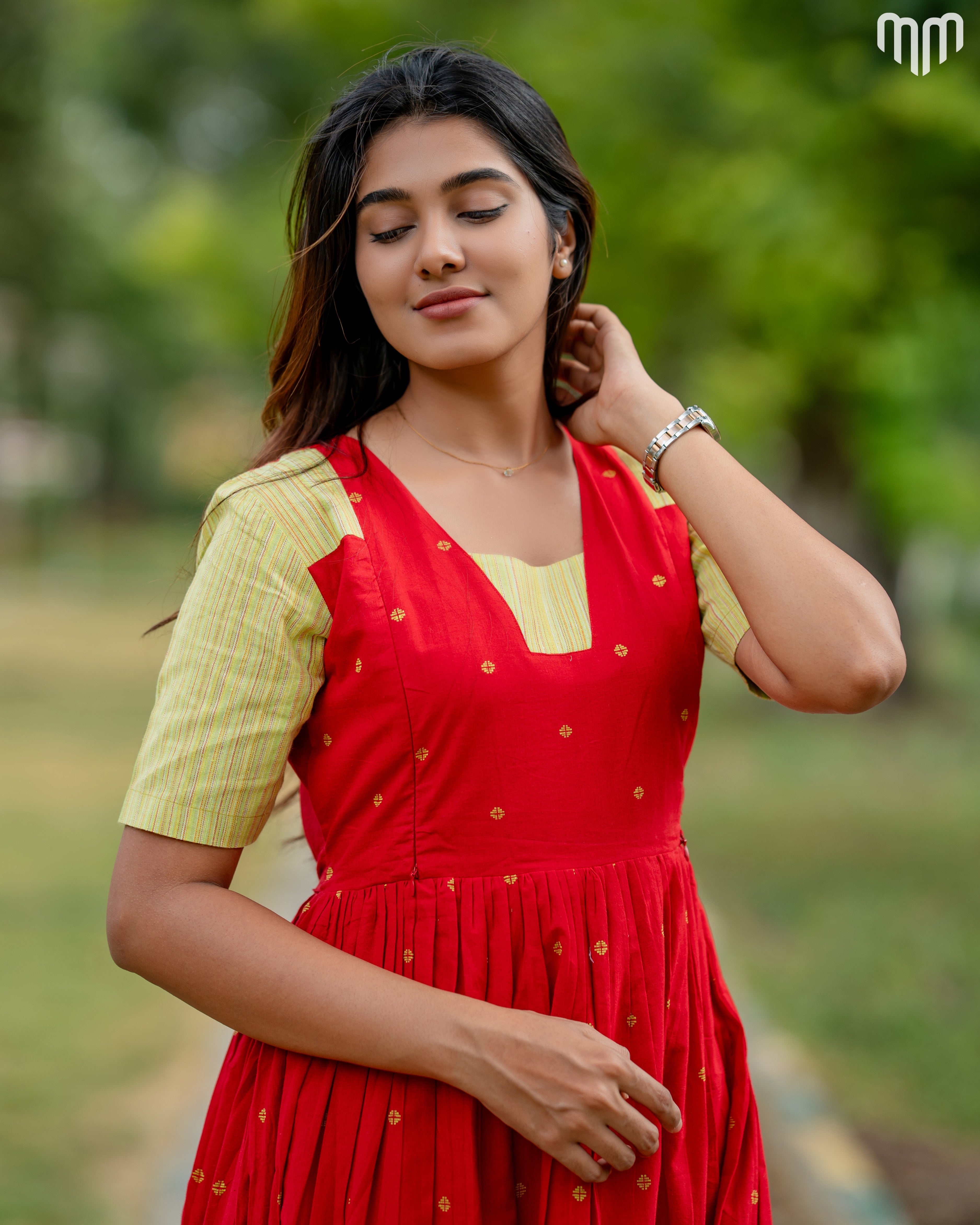 Anjala Handloom Cotton Maternity Maxi