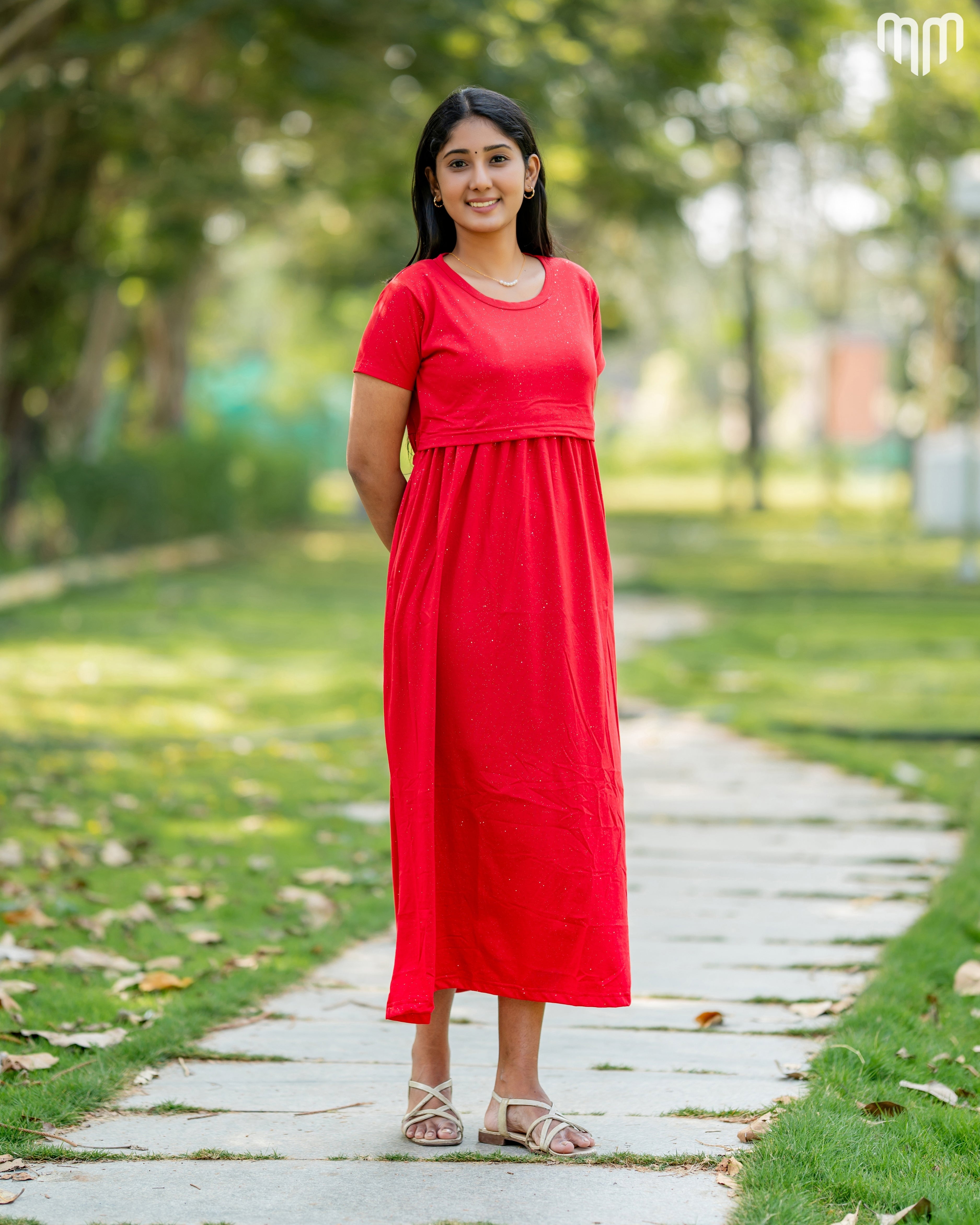 Glit Red Zipless Maternity Loungewear – Full Length