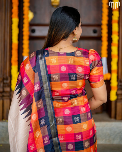 Ganga Premium Tussar Silk Maternity Kurti Set with top cotton lining