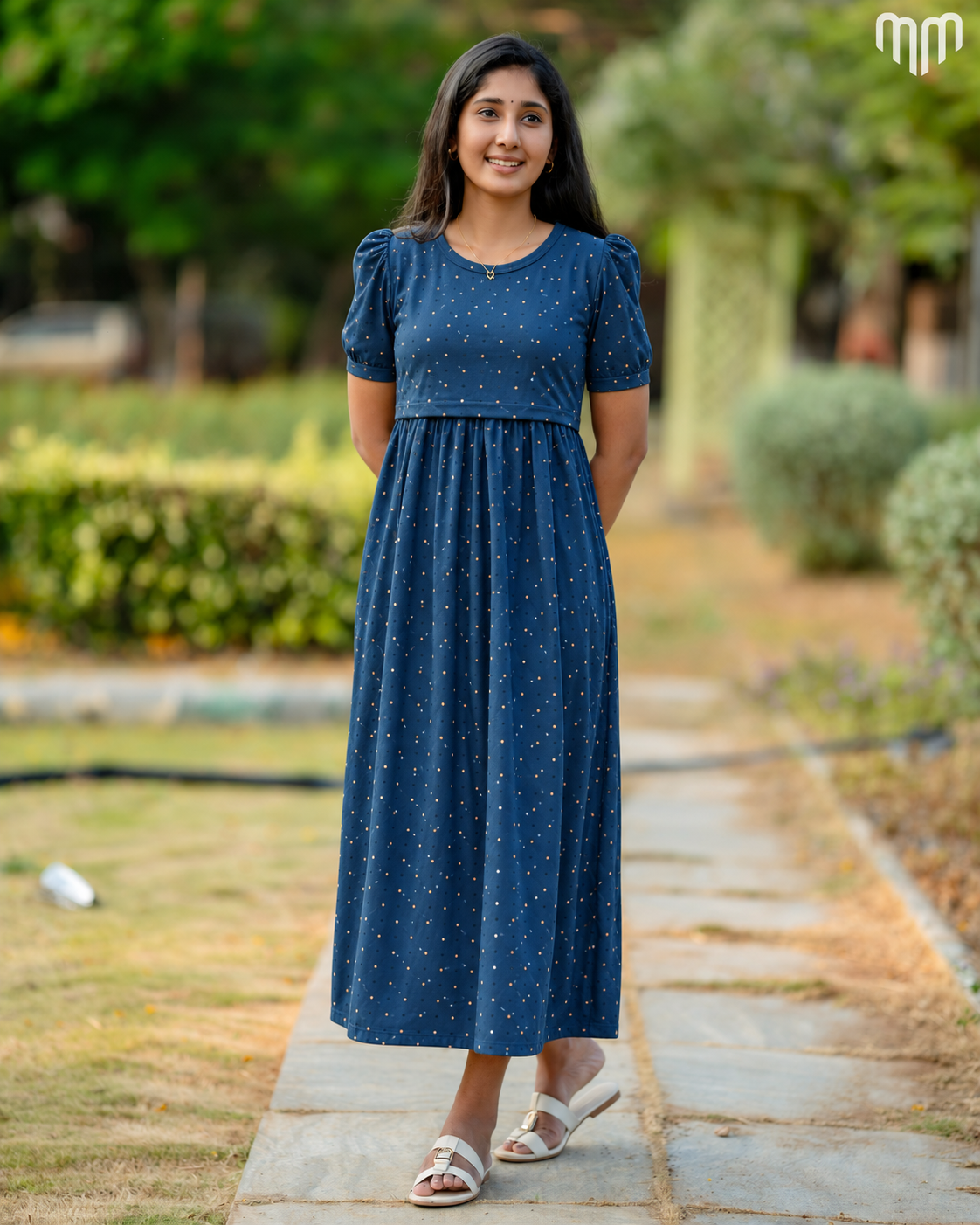 Midnight Confetti Zipless Maternity Loungewear – Full Length