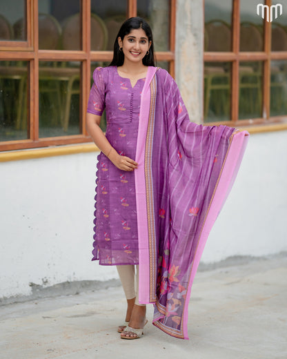 Yuvika Maternity Kurti Set - Top with Cotton Lining &amp; Dupatta