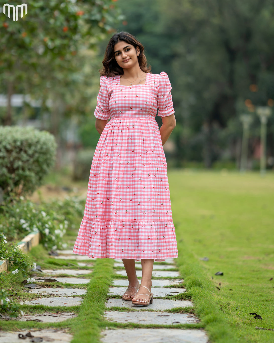 Cherry Cotton Maternity Maxi