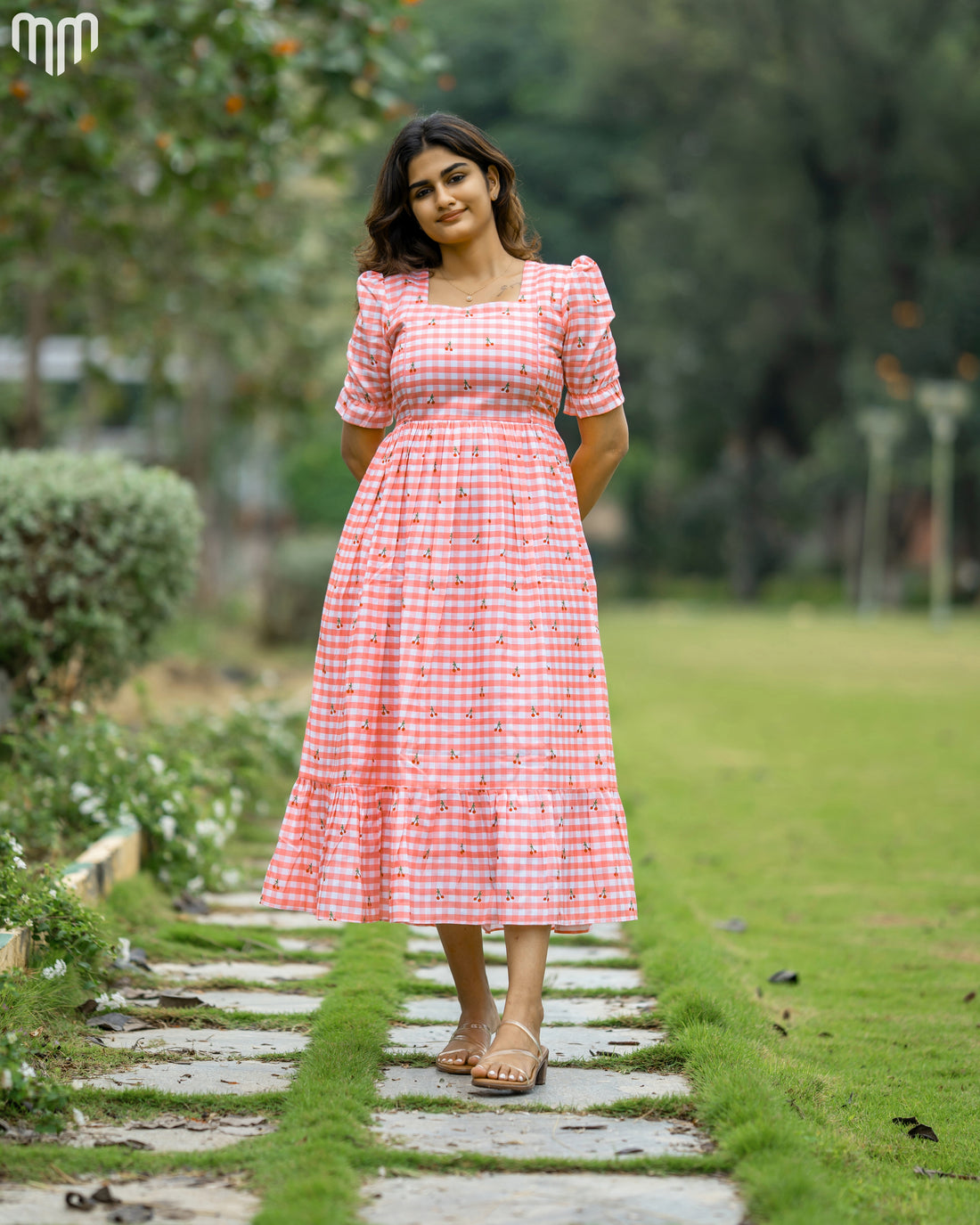 Cherry Cotton Maternity Maxi