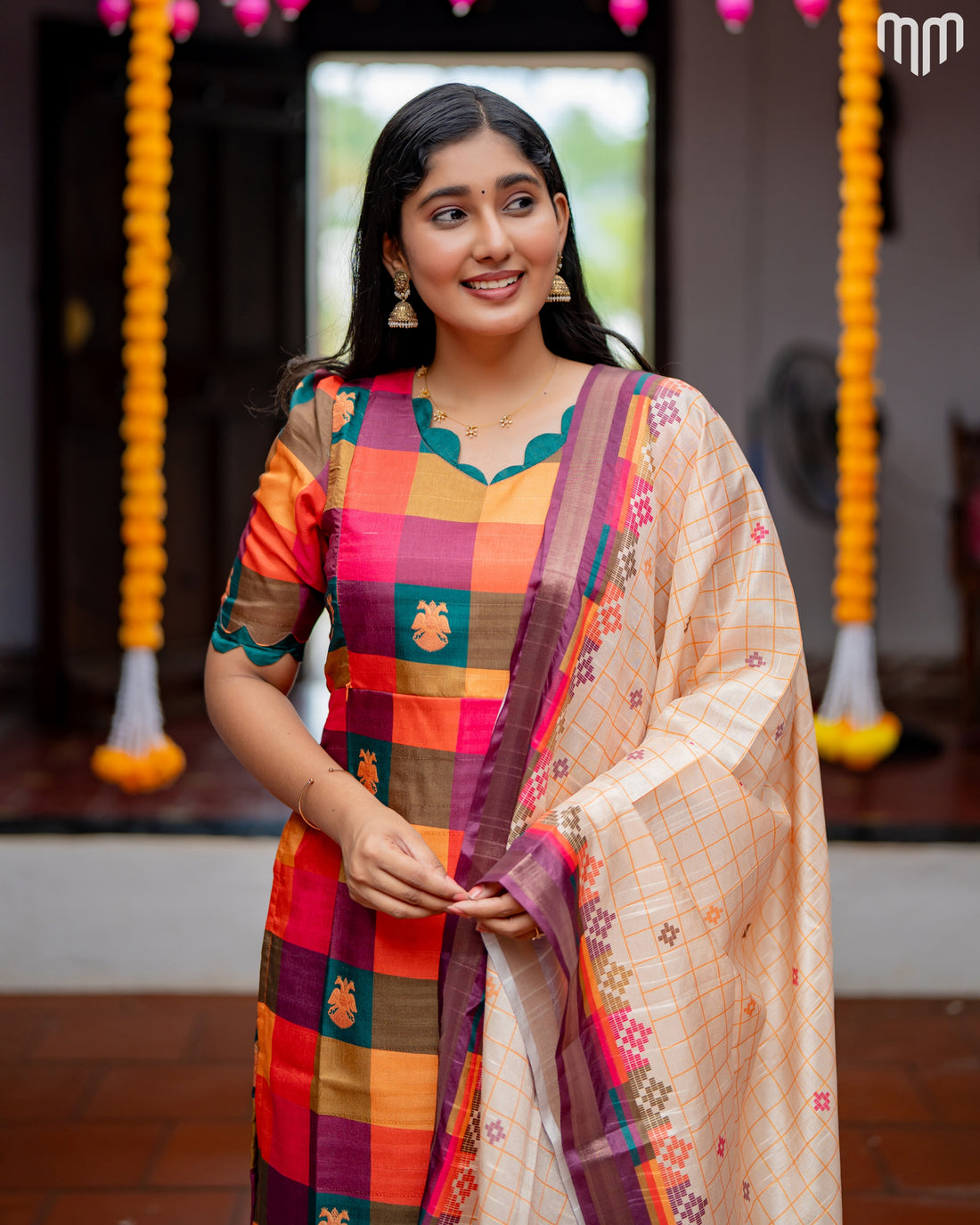 Yamuna Premium Tussar Silk Maternity Kurti Set with top cotton lining - product image 1 | MMWEAR