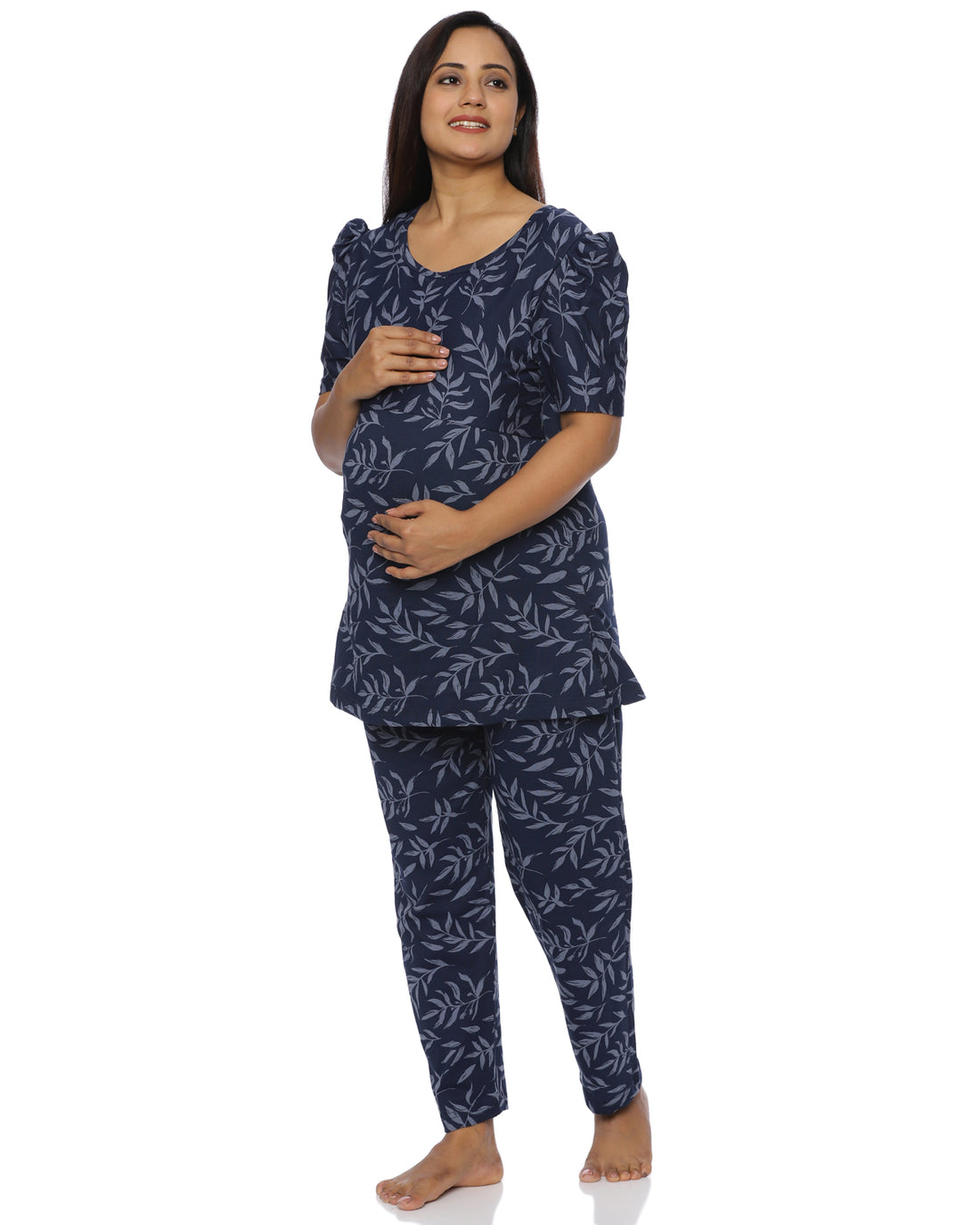 Navy Era Zipless Feeding Pant Set