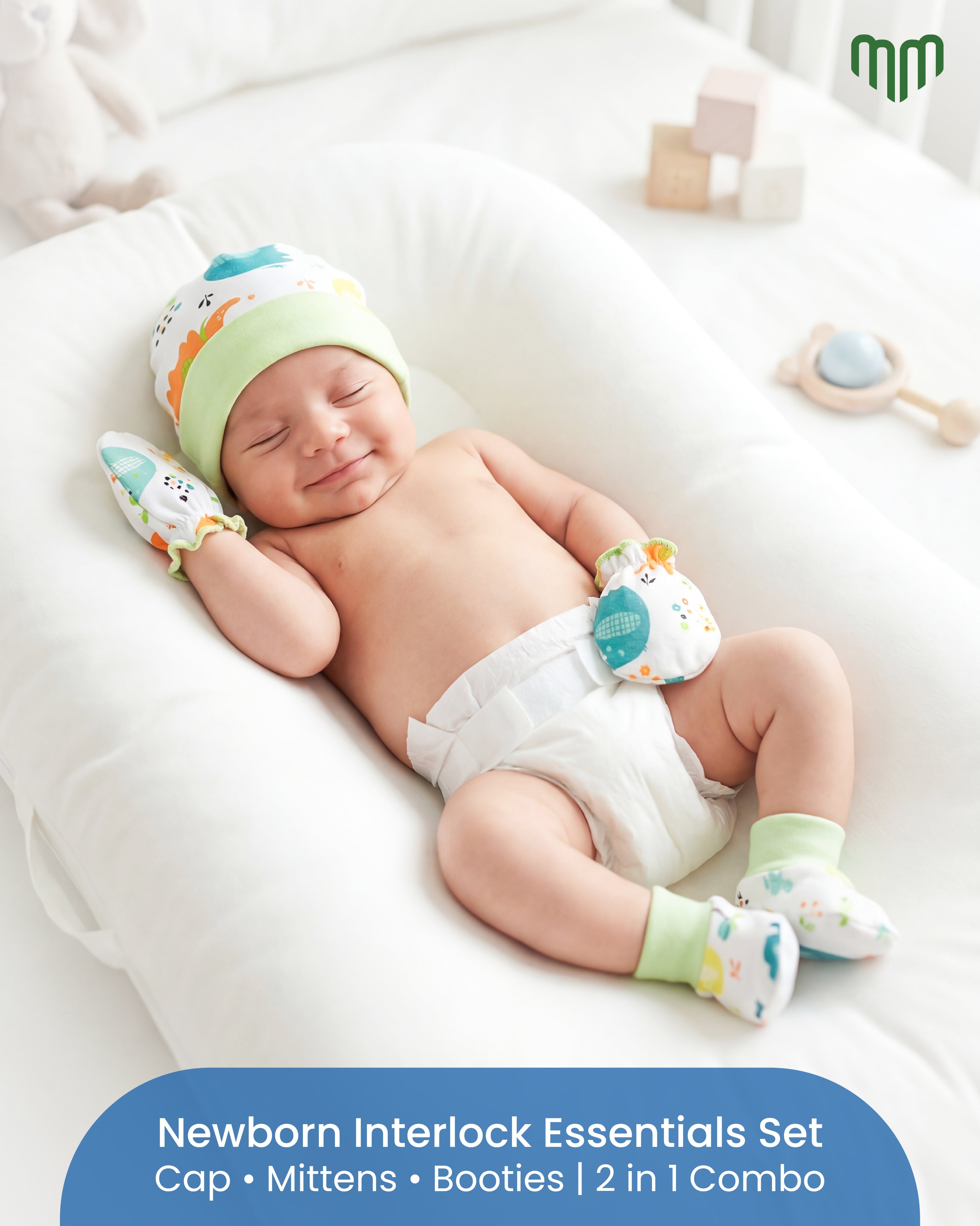 Cap, Mittens and Booties - Pack of 3