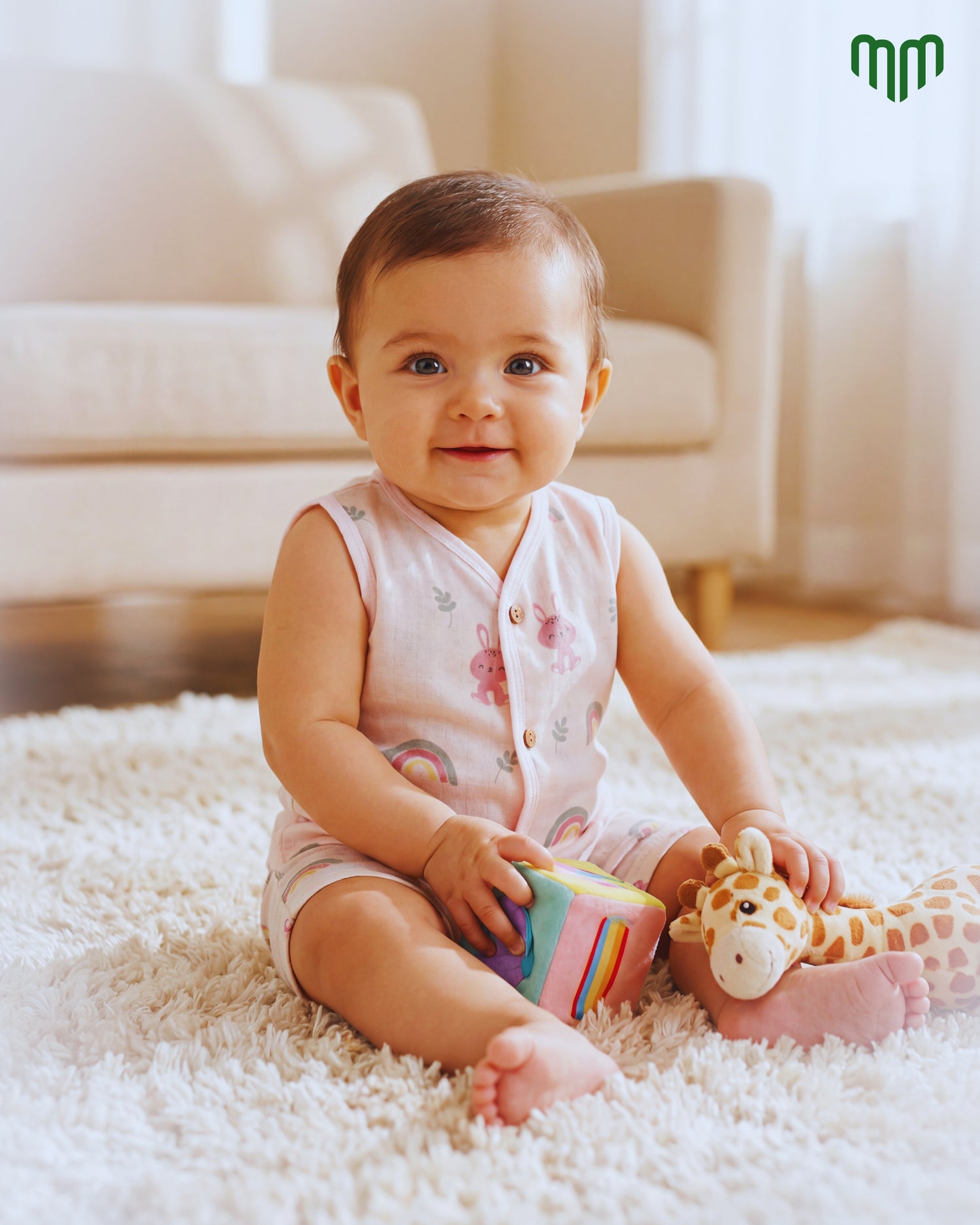 Little Rainbow Muslin Co-ord set