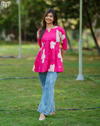 Pink_Juhi Feeding Crop Top