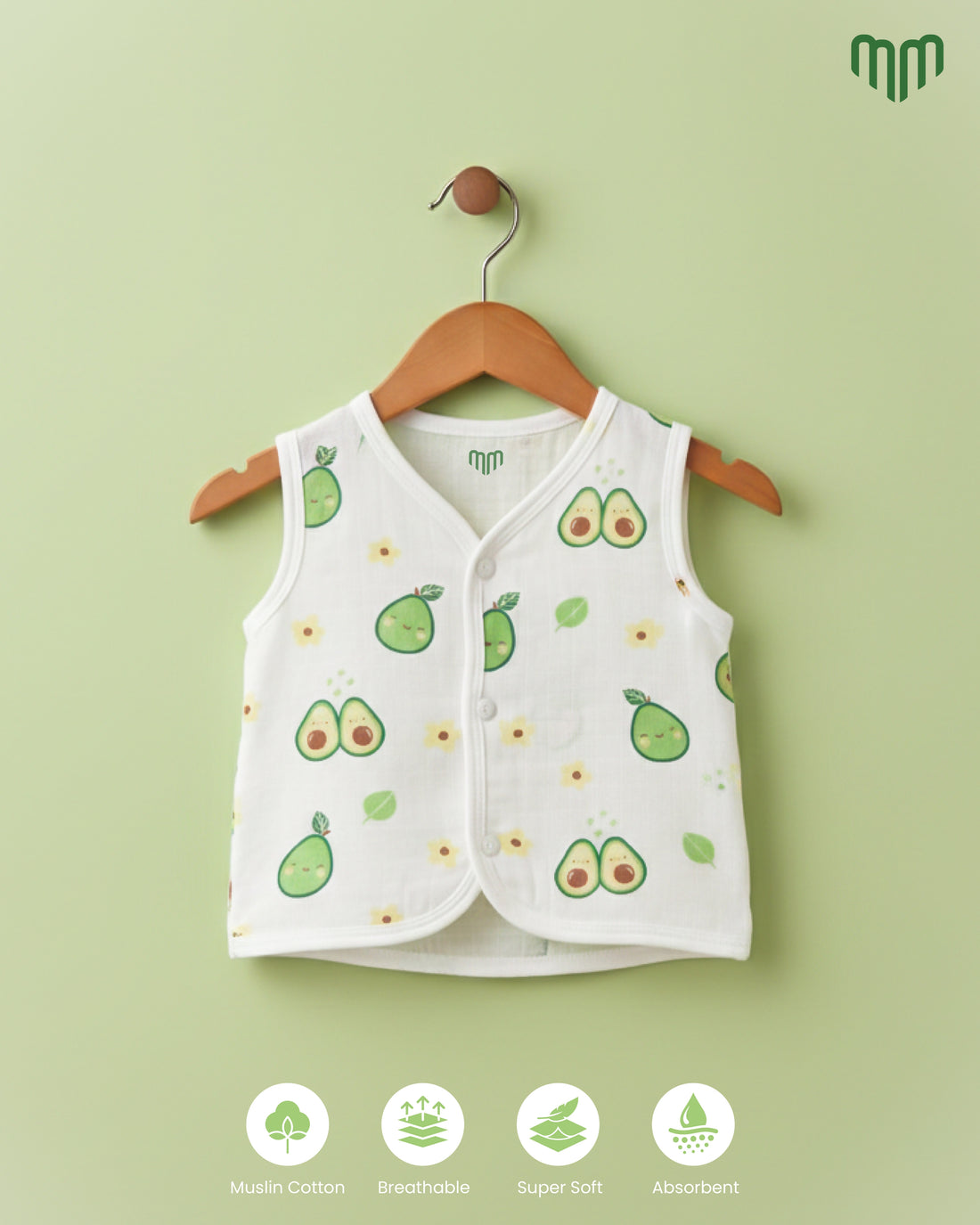 Little Avocada Muslin Jabla