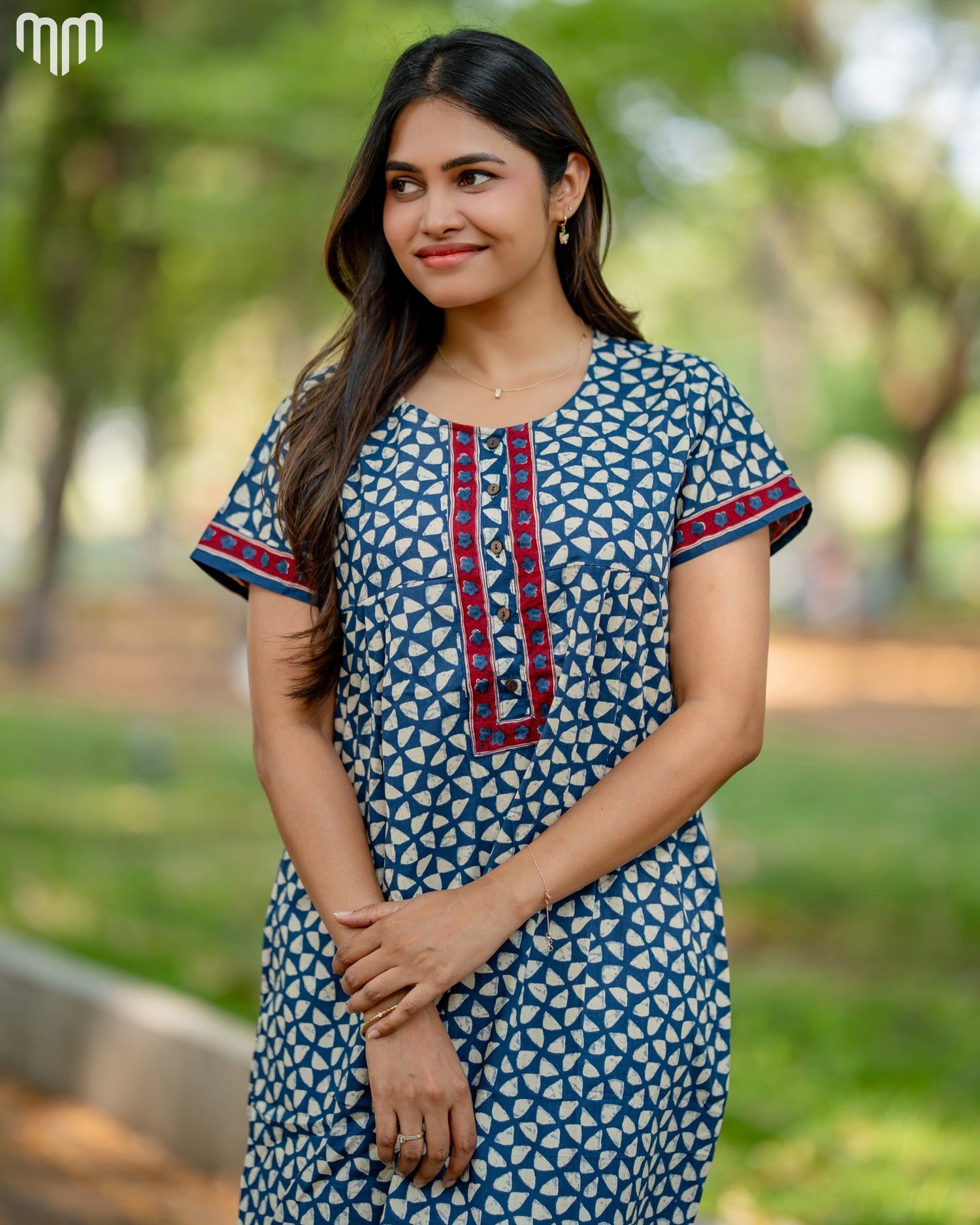 Heera Cotton Essential Button-Up Nighty