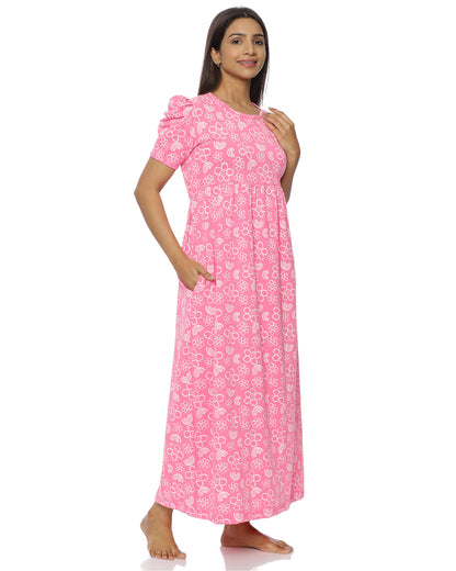 Pink-Bloom Casual Loungewear -  Full Length