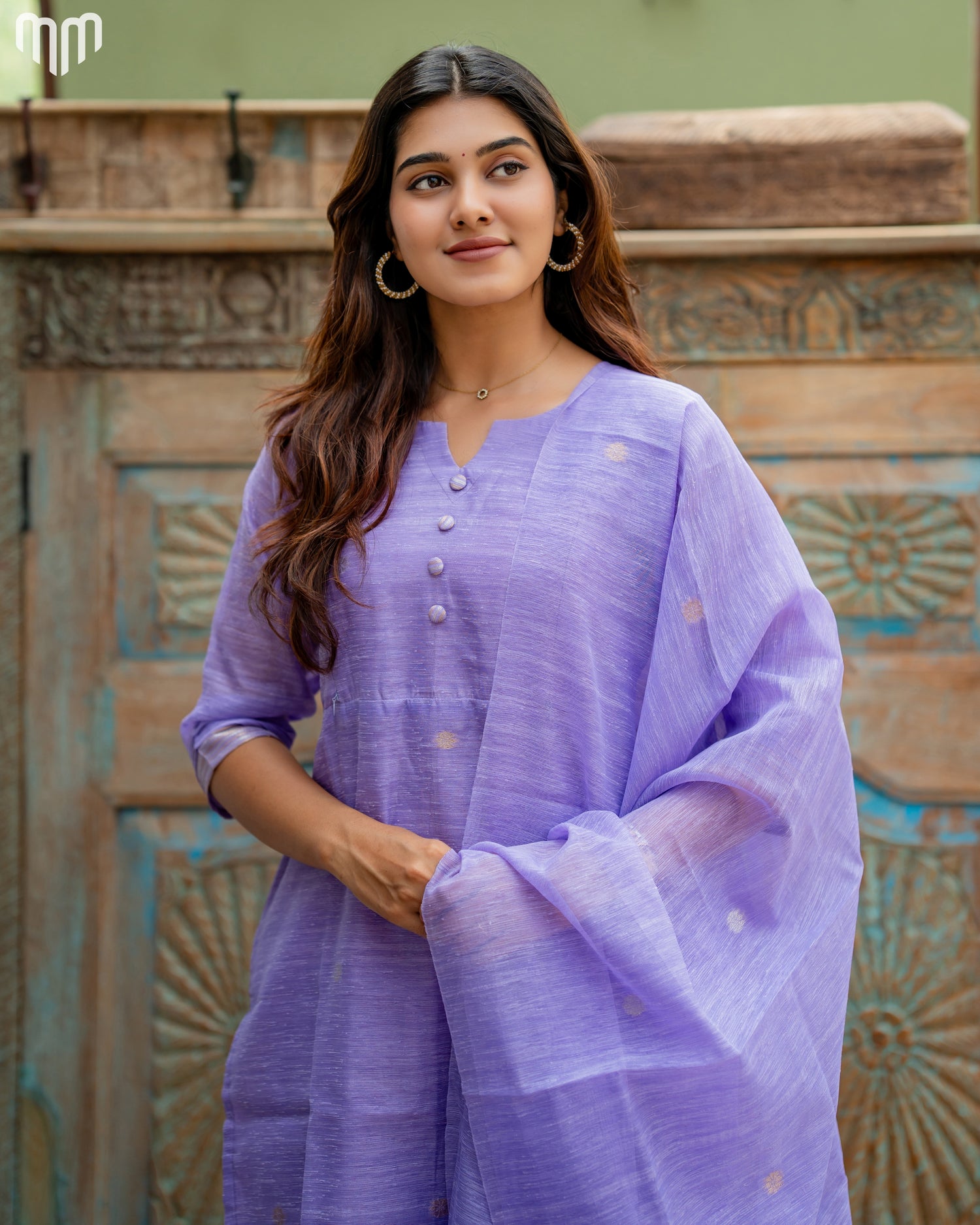 Voilet-Mimee Maternity Kurti Set