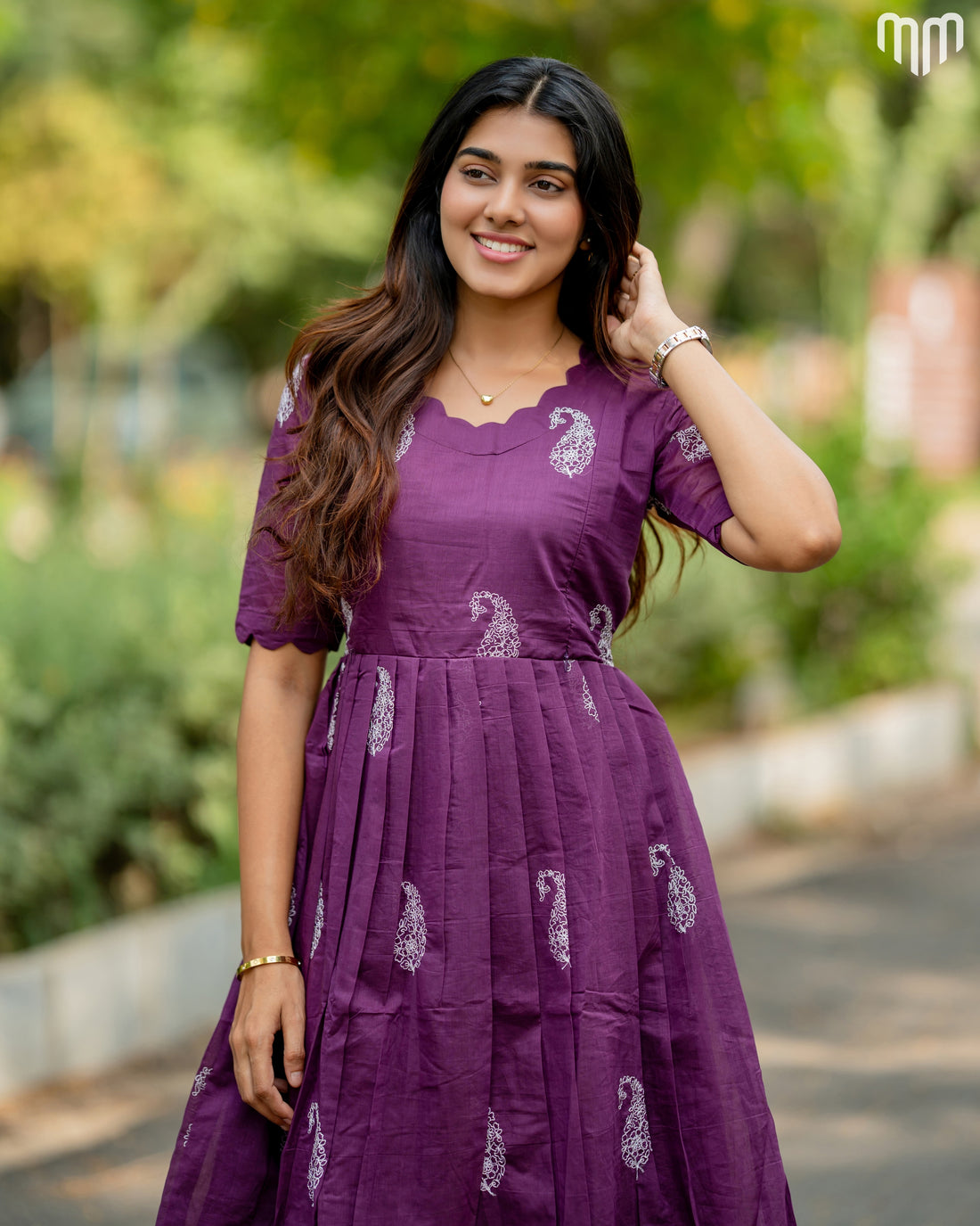 Tivra_Wine Chanderi Maternity Maxi with Full Cotton Lining