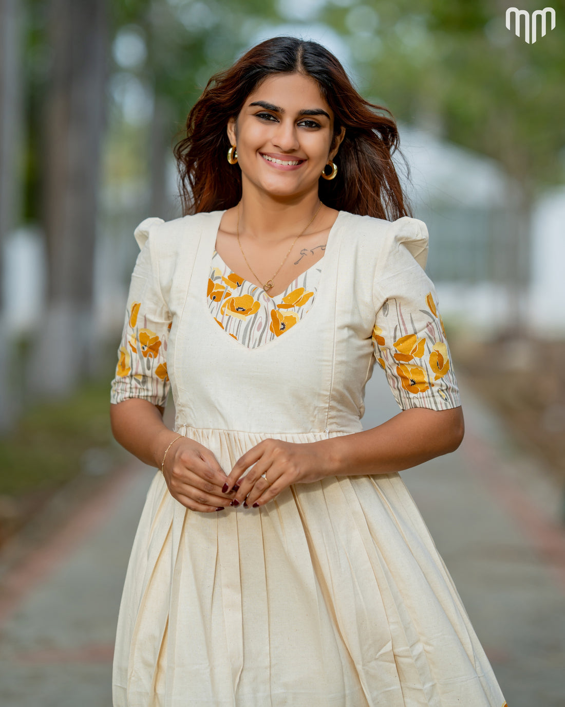 Heyday_Yellow Handloom Cotton Maternity Maxi