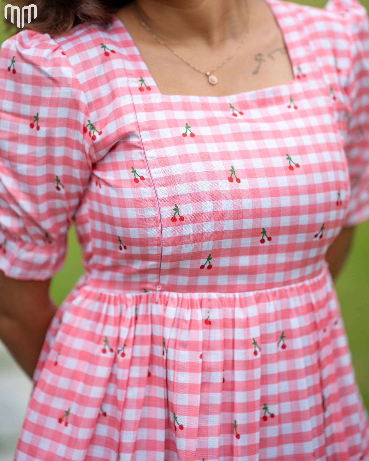 Cherry Cotton Maternity Maxi