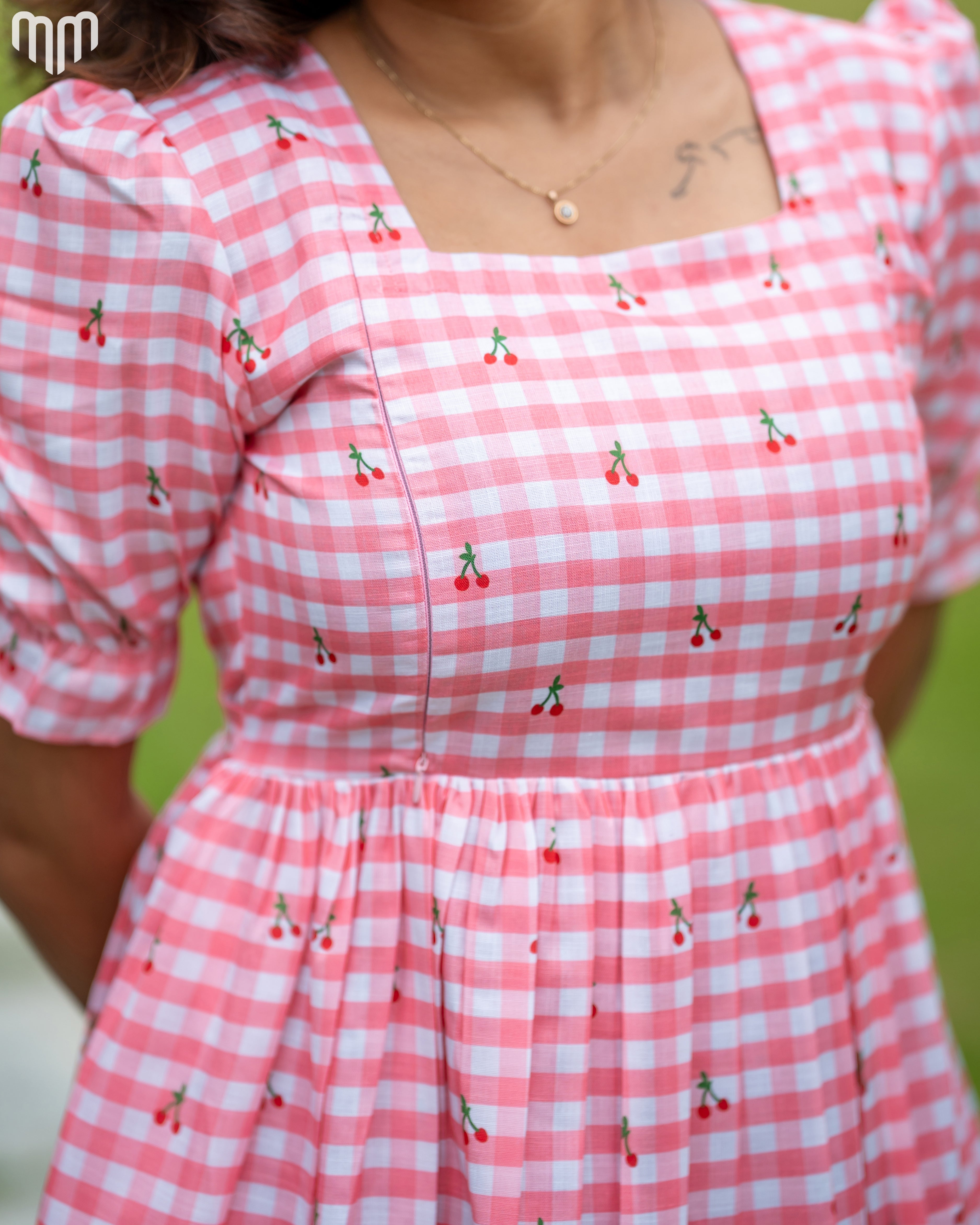 Cherry Cotton Maternity Maxi