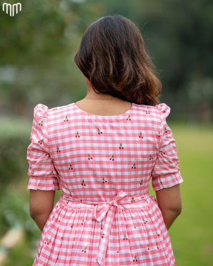 Cherry Cotton Maternity Maxi
