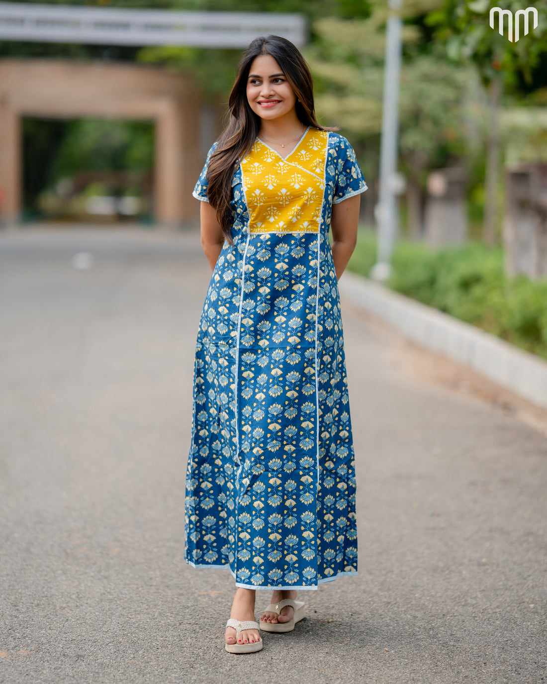 Teju Angrakha Cotton Nighty