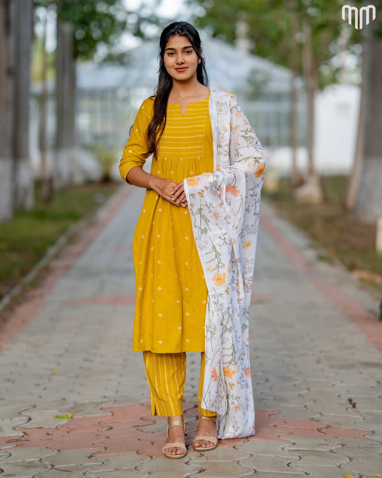 Mustard Pretty Maternity Kurti Set