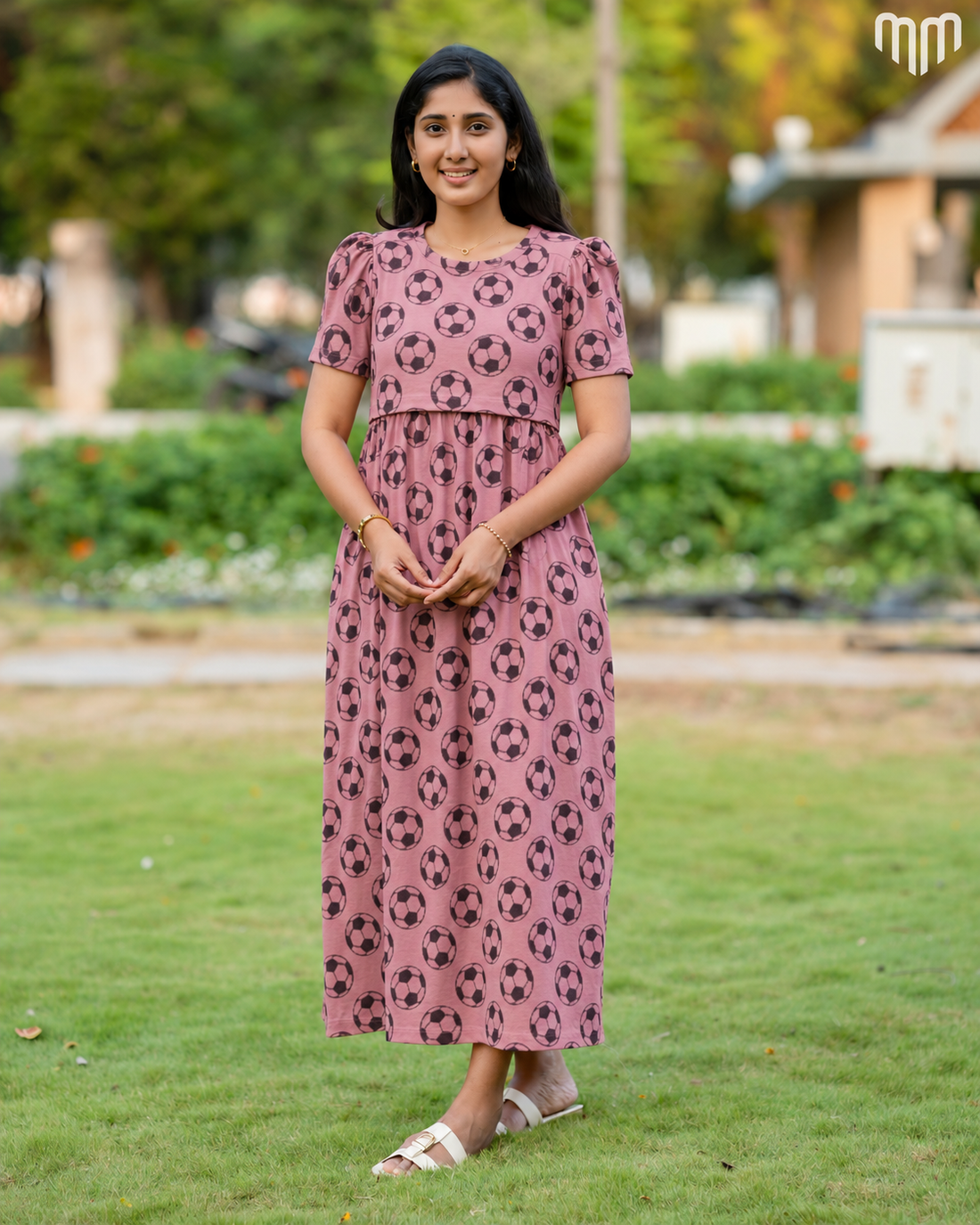 Dusty Rose Football Zipless Maternity Loungewear – Full Length - product image 1 | MMWEAR