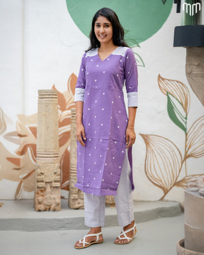 Lovely_Purple Maternity Kurti Set