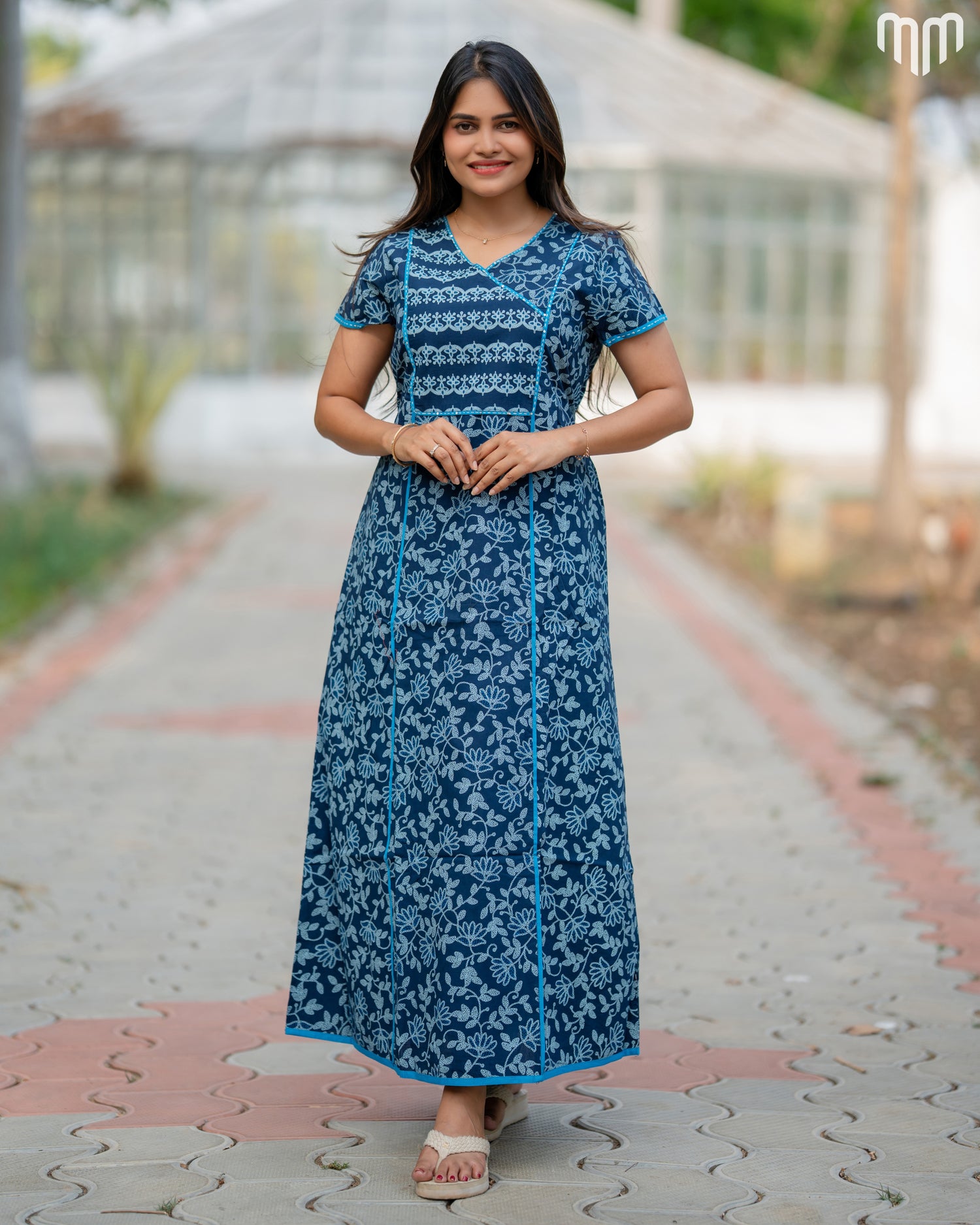 Nithu Angrakha Cotton Nighty