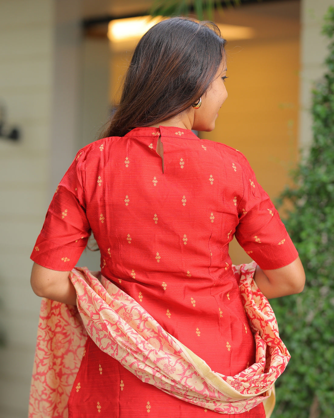 Red- Agalya | Maternity Kurti with Lining