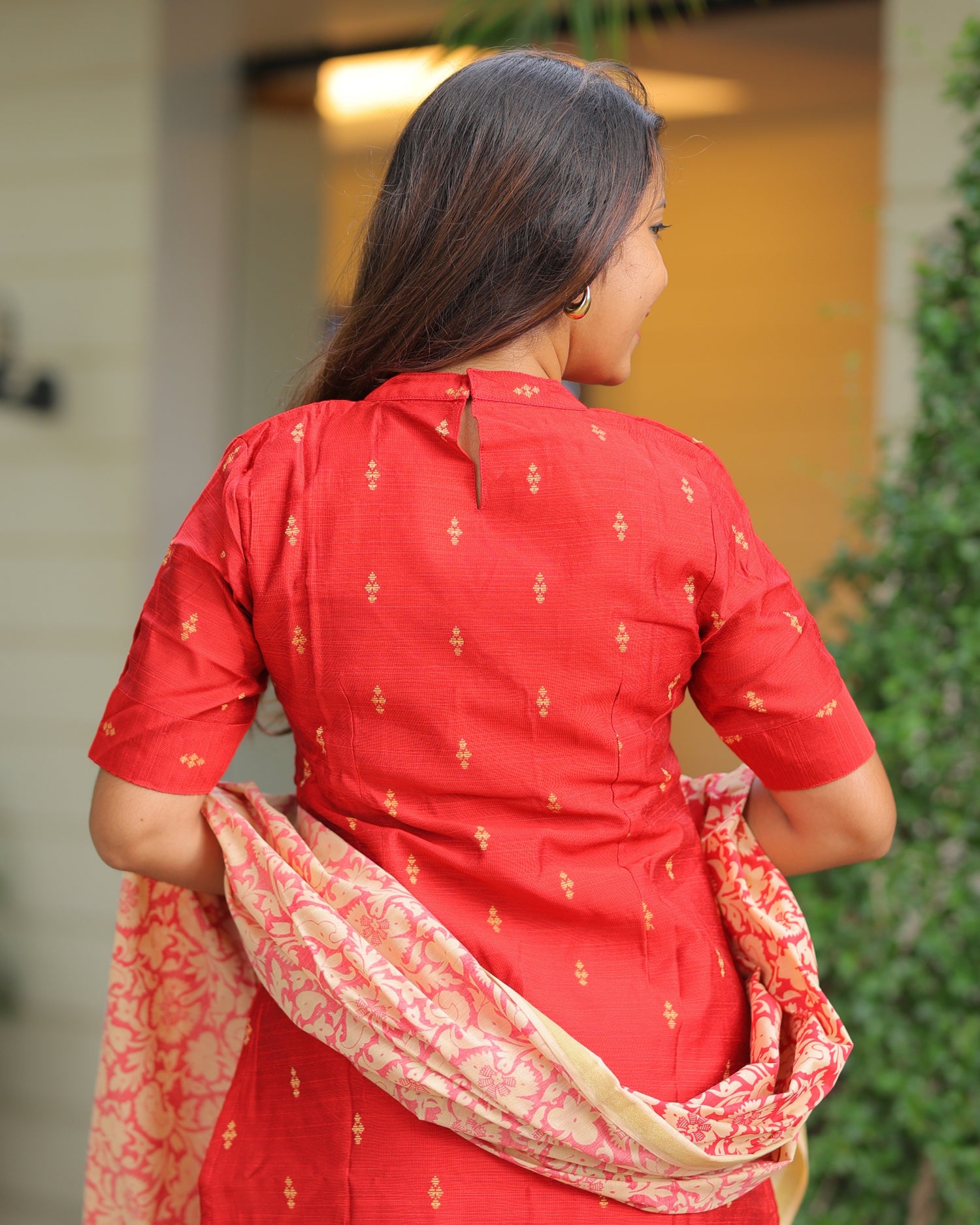 Red- Agalya | Maternity Kurti with Lining