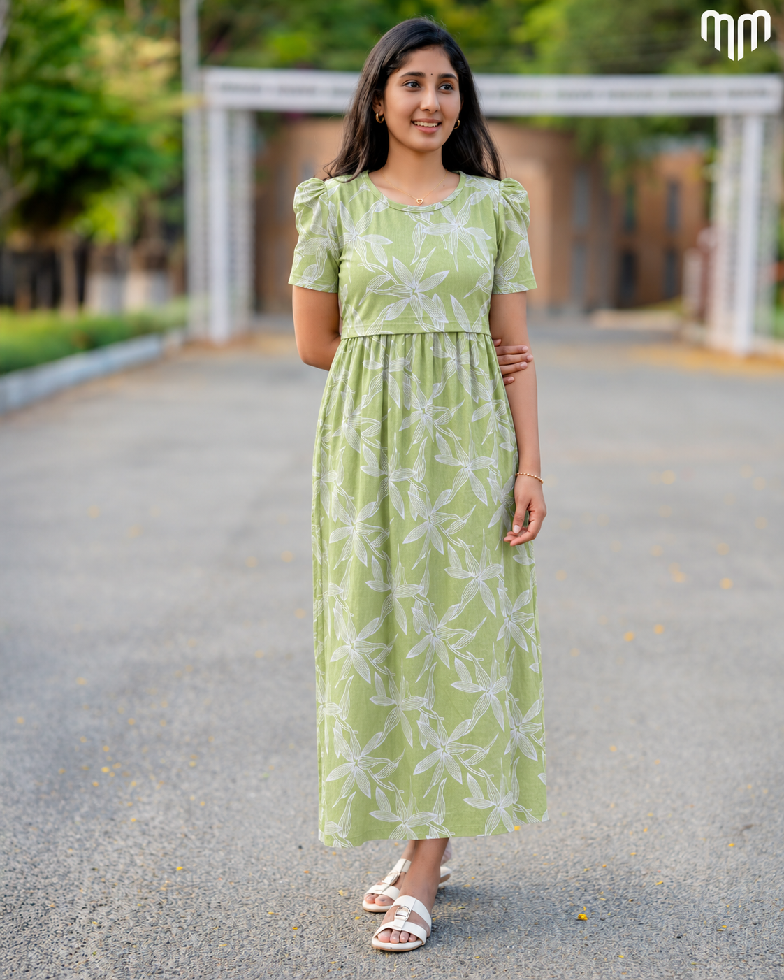 Pistachio Leaf Zipless Maternity Loungewear – Full Length