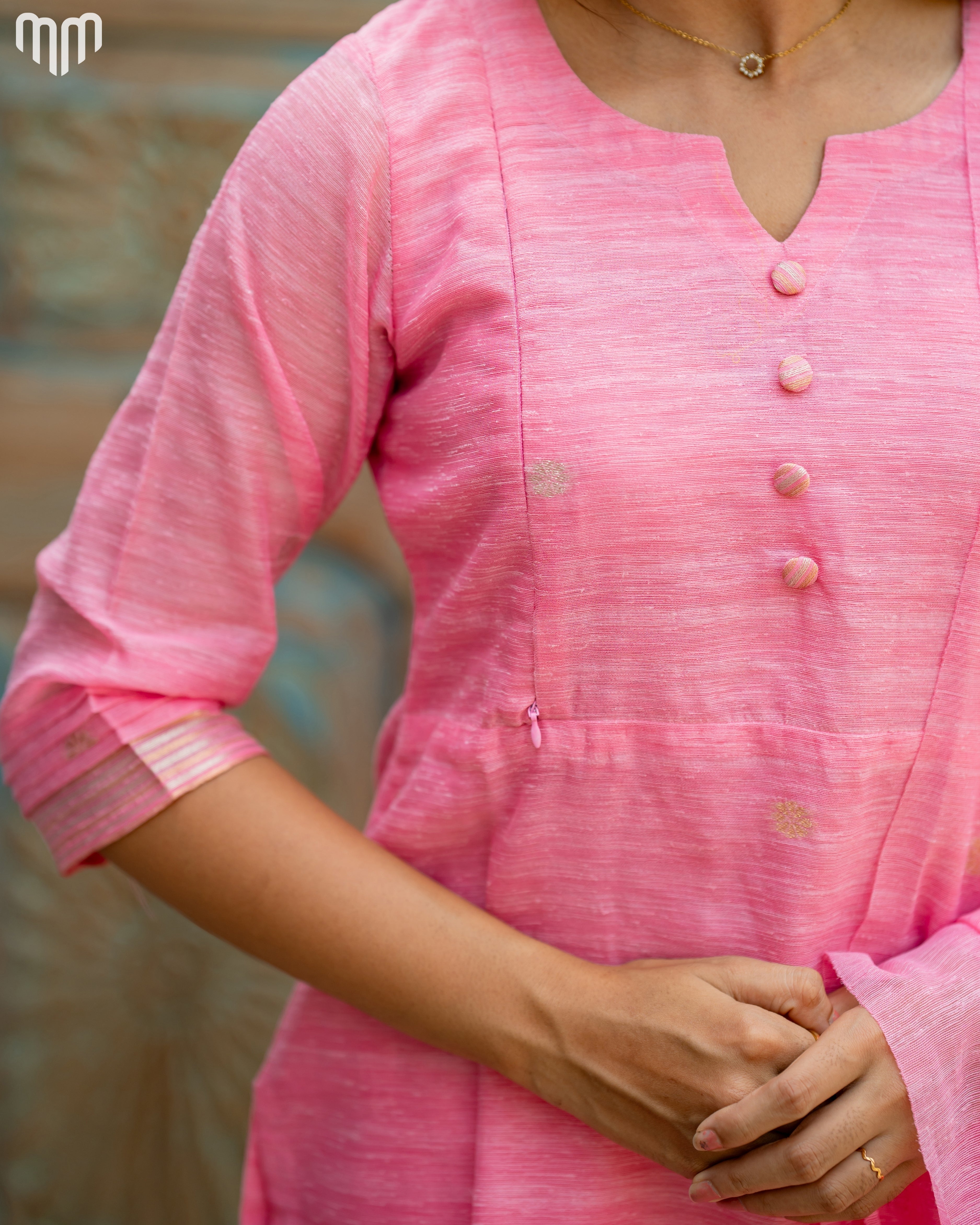 Pink-Mimee Maternity Kurti Set