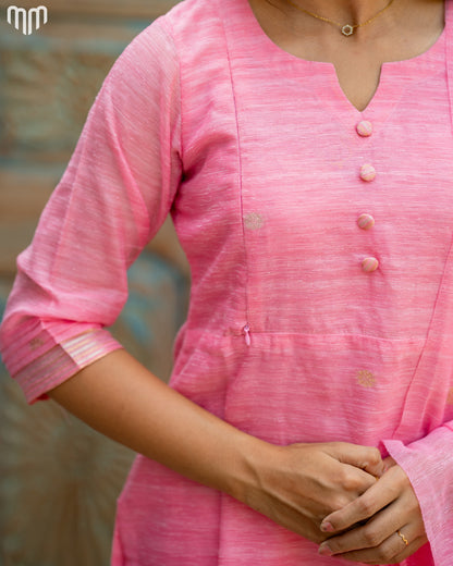 Pink-Mimee Maternity Kurti Set