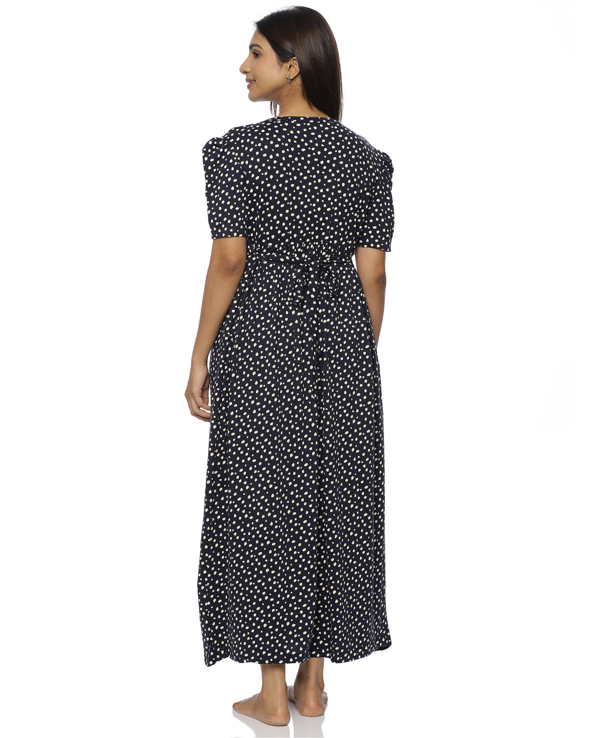 Laya | Casual Non-Maternity Loungewear - Puff Sleeve | Full Length